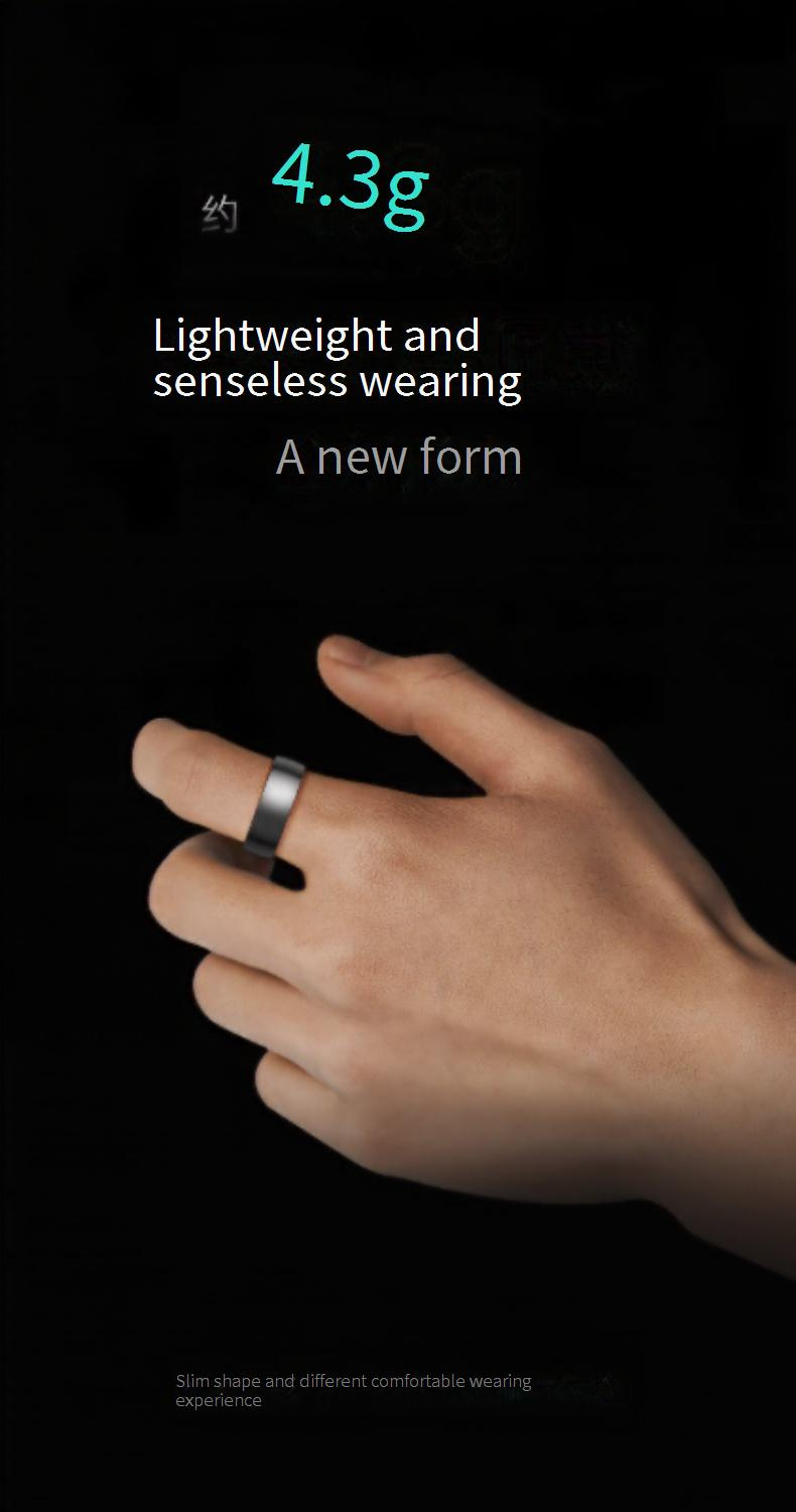 Anillos Nuevo anillo inteligente que monitoriza el sueño, los pasos, la frecuencia cardíaca y el oxígeno en sangre. Anillo de atención remota._voghion.com