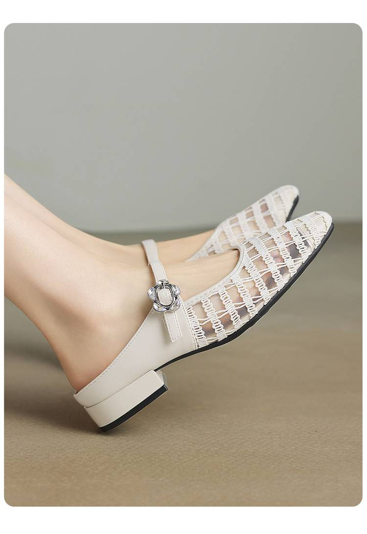 Cameido Schlichte und alltägliche Mesh-Freizeitschuhe mit quadratischer Zehenpartie für Damen_voghion.com