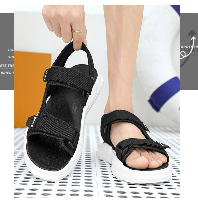 Herrensandalen, Neuer Stil Im Jahr 2025, Rutschfest, Dickbesohlte, Strandschuhe, Weiche Sohlen, Freizeitsport, Höhenvergrößerung, Sandalen Mit Hausschuhen_voghion.com