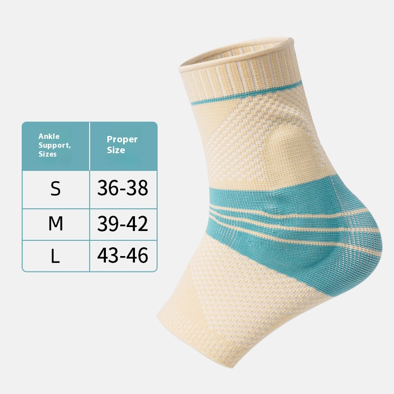 Professionelle Knöchelbandage mit Silikonpolsterung zur Vorbeugung von Verstauchungen und zur Unterstützung der Gelenke – atmungsaktive Sport-Kompressionsmanschette zum Laufen, Basketball_voghion.com