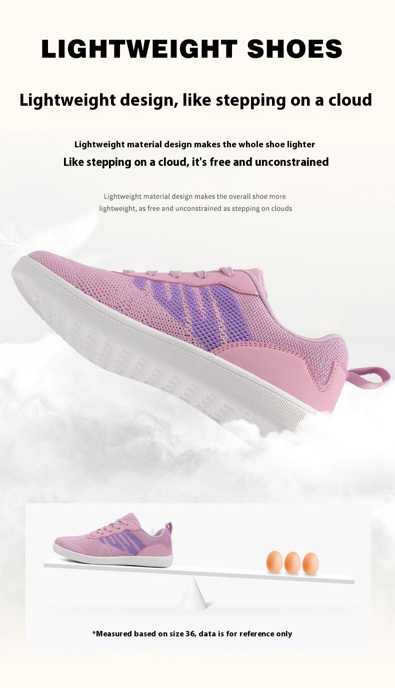 Ademende gebreide schoenen met brede neus en zachte zool voor mannen en vrouwen - lichtgewicht, slipvast, comfortabel om te hardlopen en wandelen_voghion.com
