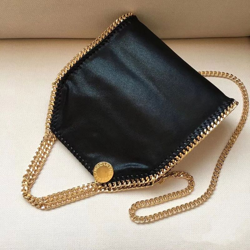 Stella Mccarey Falabella Große Einkaufstasche Designertasche Damen Schwarz Einkaufskette Taschen Geldbörse Messenger Leder Handtaschen_voghion.com