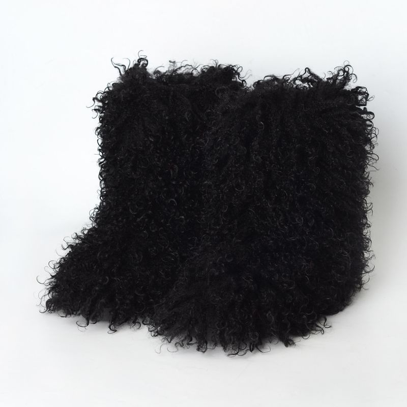 Winterstiefel, Damen-Winterstiefel bis zur Wade, Fell-Schneestiefel, grenzüberschreitend aus Europa und Amerika_voghion.com