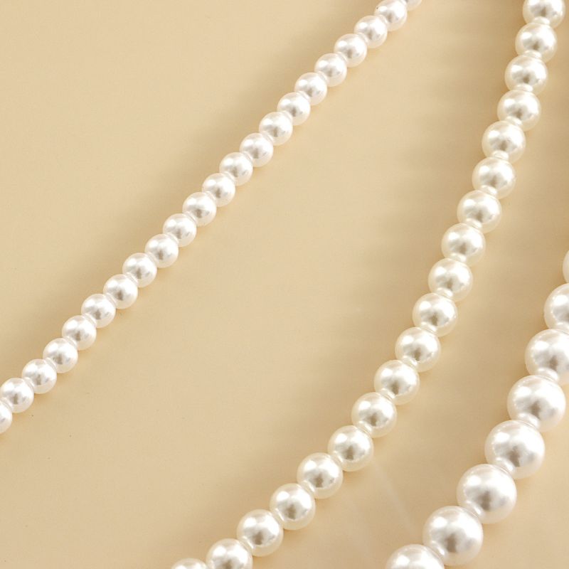 Three layer high gloss pearl handmade fishing line woven shoe chain geometric high grade foot ornaments_voghion.com