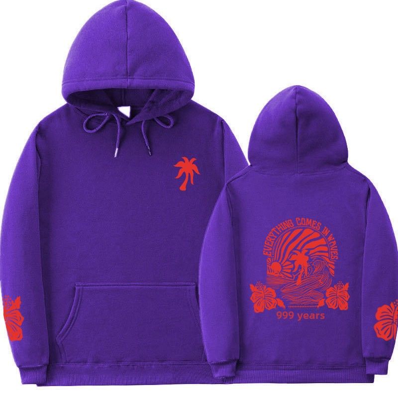 Felpa con cappuccio EVERYTHING COMESIN WAVES CHASING SUNS ETS_voghion.com