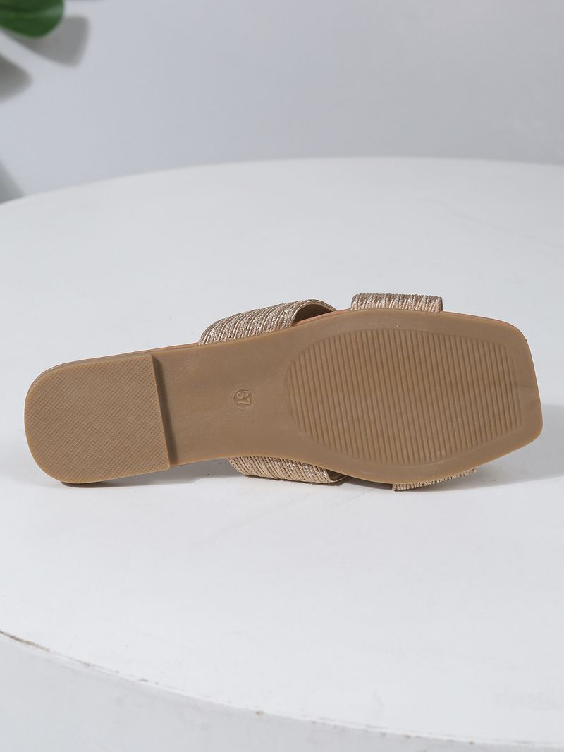 Nueva prenda exterior trenzada con punta abierta, elegante, clásica, playera, plana, para damas_voghion.com