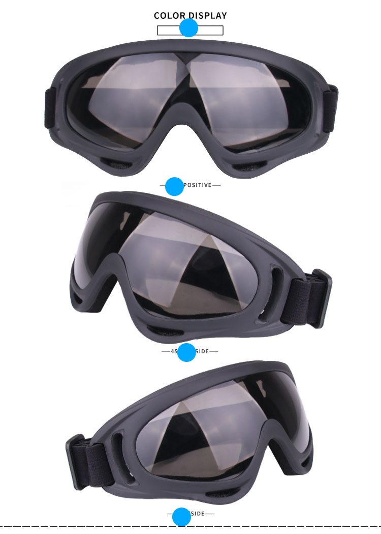X400 Wind and Sand Protection Goggles Riding Ski Motorcycle Protective Windshields Military Fans CS Tactical Anti Attack_voghion.com