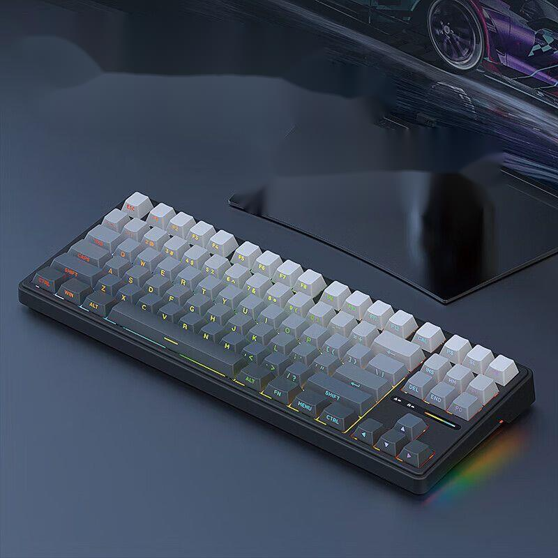 third Mock Examination Wireless Mechanical Keyboard Bluetooth RGB Lamp Hot Plug Female High Beauty Mahjong_voghion.com