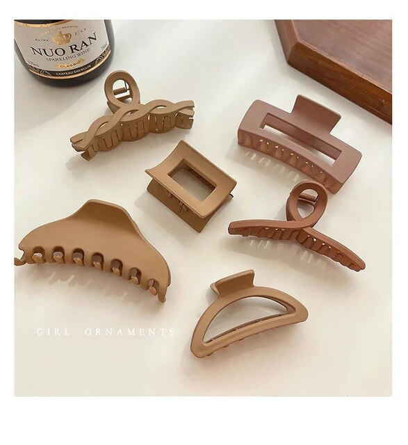 Set di copricapi nuove donne moda artiglio clip caffè nero acrilico grande artiglio per capelli coreano per ragazza clip barrette accessori per capelli_voghion.com