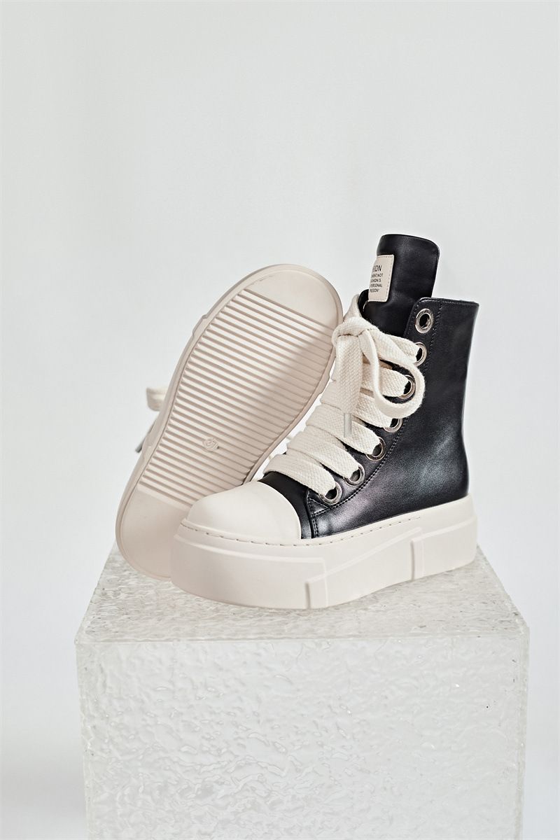 Herrskor Stor storlek Damskor Skor Par High Top Sneakers Supply All Match Tjock botten förhöjning Herrskor_voghion.com