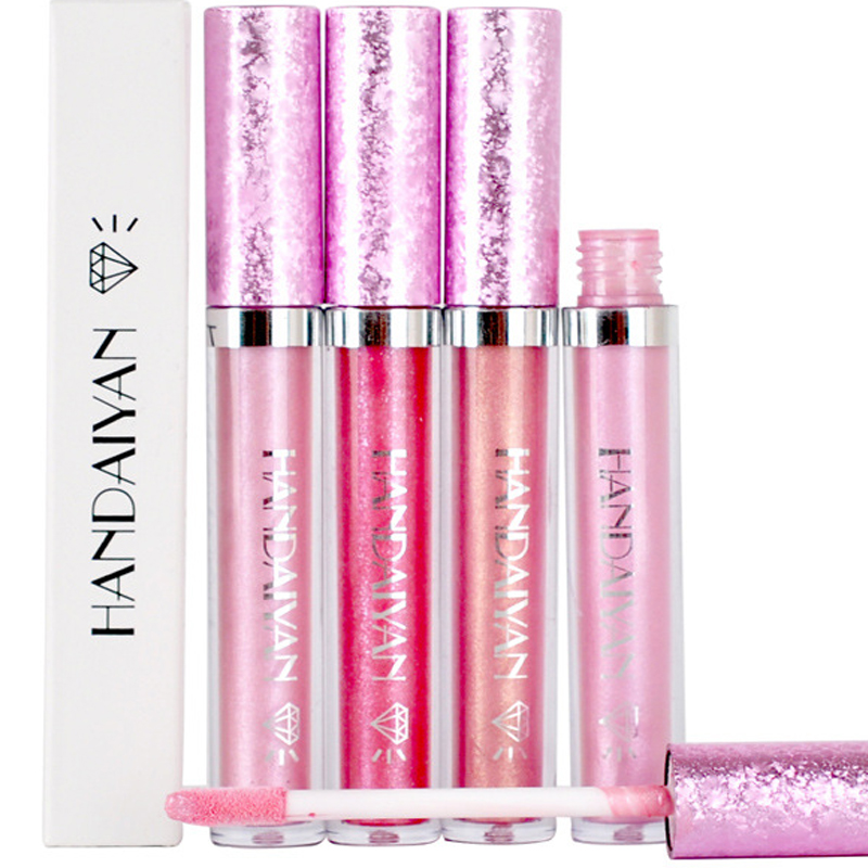 Negozio di bellezza Colori Glitter metallici 4 Rossetto liquido Trucco Lucidalabbra metallizzato impermeabile Tazza antiaderente a lunga durata S_voghion.com