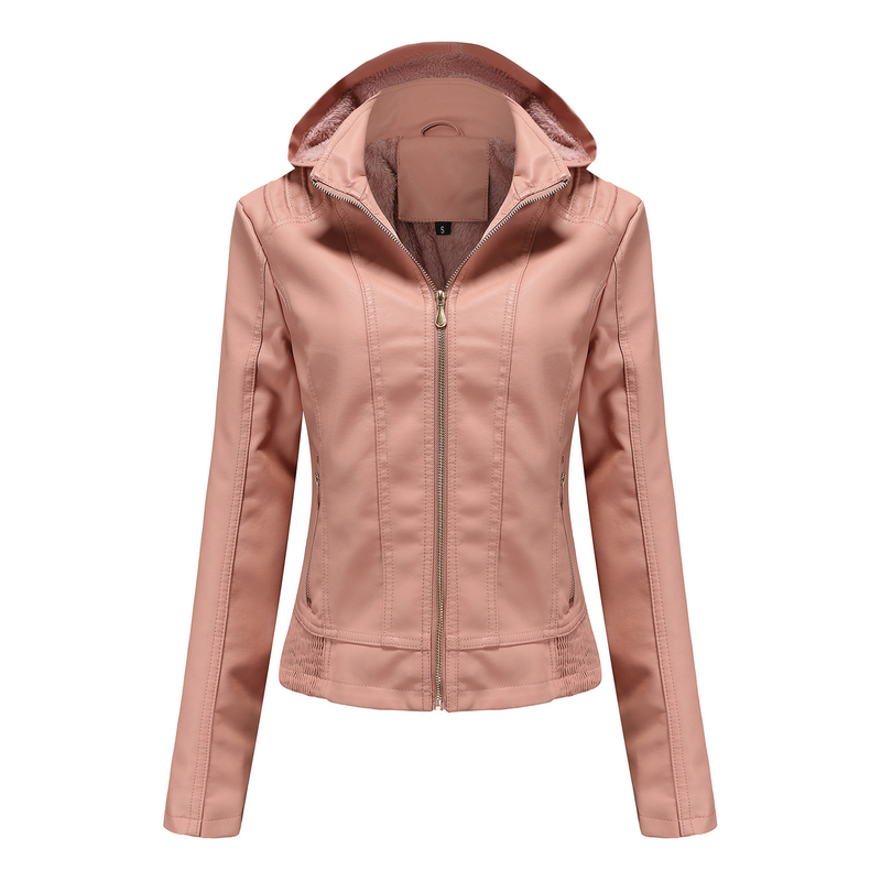 Dammekleeder Hierscht a Wanter Kapuzen Liederjacket Ofnehmbar Hutt Reißverschluss Laangärm Plus Fleece Liederjacket_voghion.com