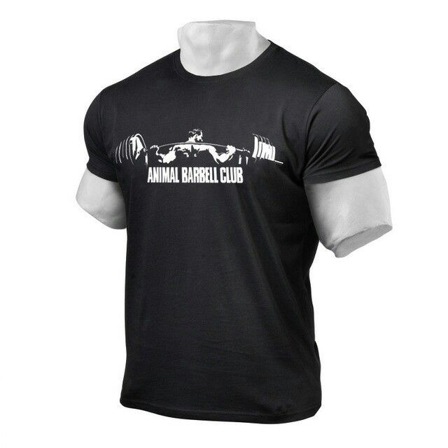 Unbeatable Quality Autumn Men's Bodybuilding Sports Casual Short Sleeved T-shirt Printed Fitness Clothing Training Clothes_voghion.com
