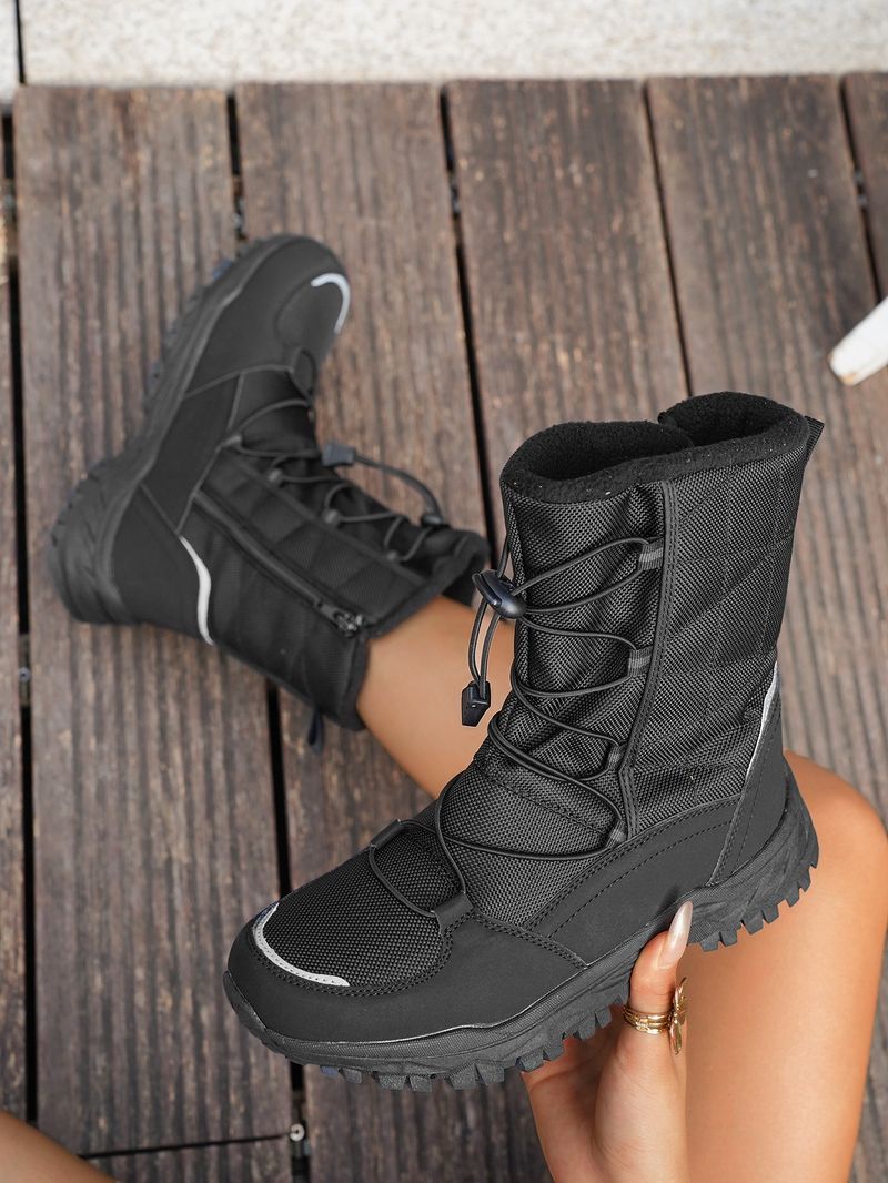 2025 Herbst/Winter Neue isolierte, verdickte, rutschfeste High-Top-Schneestiefel für Damen_voghion.com