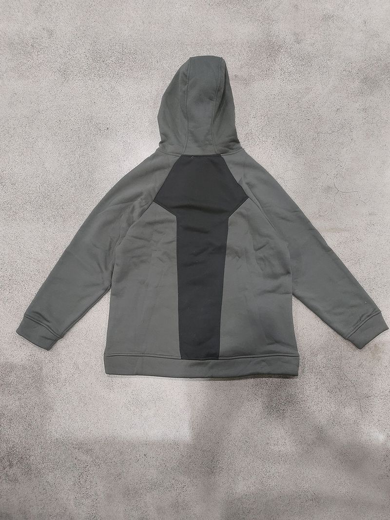 Felpa con cappuccio e cerniera foderata in pile da uomo - Pullover sportivo casual invernale con design a blocchi di colore (blu navy, nero, verde militare, grigio ferro)_voghion.com