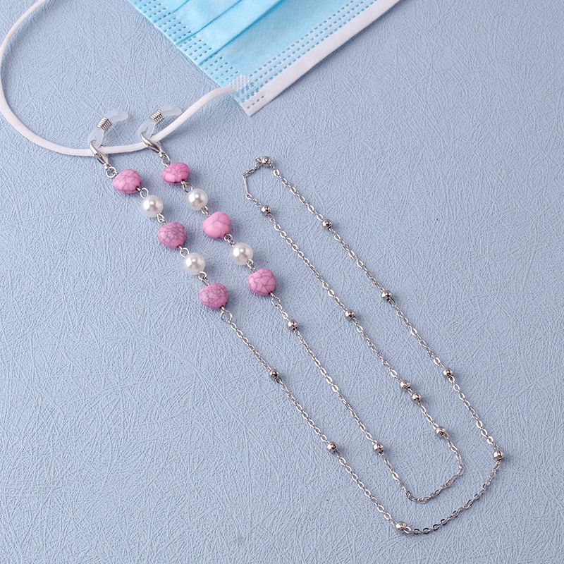 Ciondolo con perle da donna, elegante catena a forma di cuore, occhiali, mascherina, accessori multiuso_voghion.com