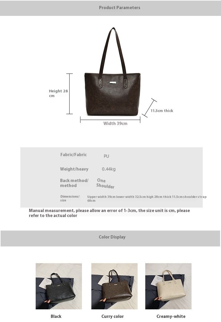 Borsa da donna con grande capacità 2024, nuova borsa a tracolla versatile e semplice per lavoro e pendolarismo, a mano_voghion.com