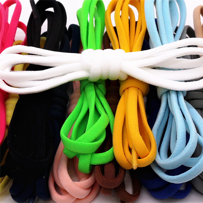 1 Paar elastische faule Schnürsenkel ohne Krawatte, Turnschuhe, flache Schnürsenkel für Kinder und Erwachsene, schnelle Schnürsenkel, passend für alle Schuhe, Freeshipping_voghion.com
