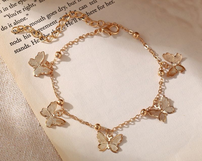 New Beach Foot Jewelry Butterfly Pendant Handmade Niche Anklet Bracelet Trend_voghion.com