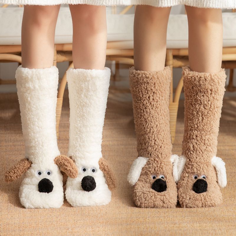 Boden Erwachsene Schlaf Winter Schnee Hause Entbindung Bein Abdeckungen, Teppich Hausschuhe Socken, Kinder Socken_voghion.com