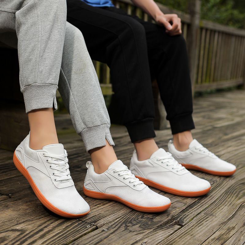 Wide Last For Male Female Couples, Barefoot Fly Woven Mesh Surface, Breathable Non Slip Soft Sole, Indoor Running,_voghion.com