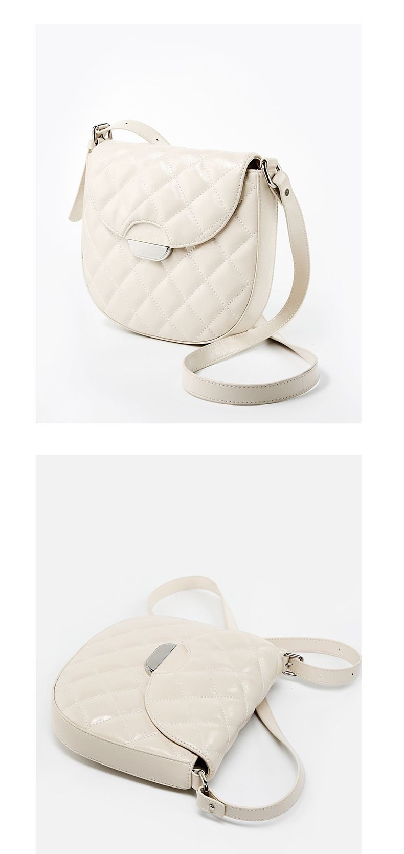 Borsa a tracolla trapuntata di lusso per donna - Borsa a tracolla in vera pelle, piccola borsa hobo a forma di naso con tracolla a catena_voghion.com
