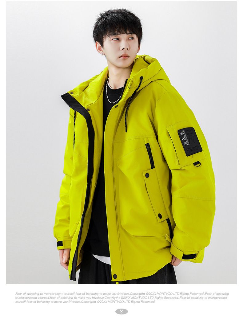 Giacca invernale da uomo Three Proof Down Jacket, nuova, spessa, leggera, calda, da sci all'aperto, alla moda_voghion.com