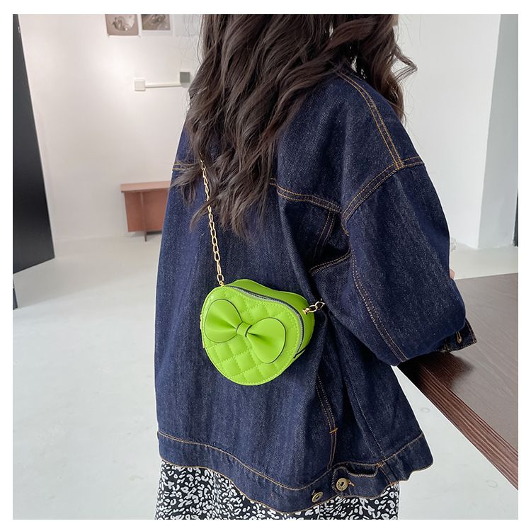 Girls children's hanging women's bow small mini zero wallet, cross bag, diagonal shoulder bag_voghion.com