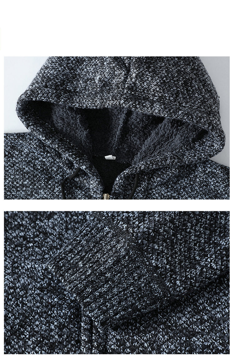 Herrenbekleidung plus warme Kaschmirpullover Strickwaren Herbst und Winter neue Strickjacke mit Kapuze große Freizeitjacke_voghion.com