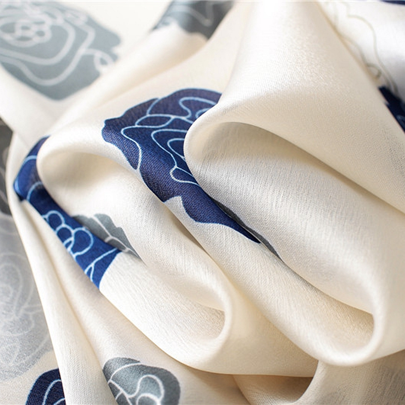 VOOTHOST Mode Seidenschals Frauen Marke Design Print 180X90 CM Schal Beliebte Seide Kopftuch Dame Sonnencreme Strand Qualität Schal VB131_voghion.com