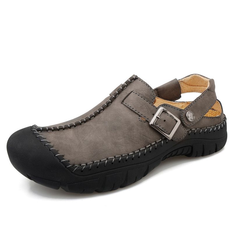 Unschlagbare Qualität Herren Leder Oversized Dutt, Sommer Neue Herren Sandalen, Hausschuhe, Casual_voghion.com