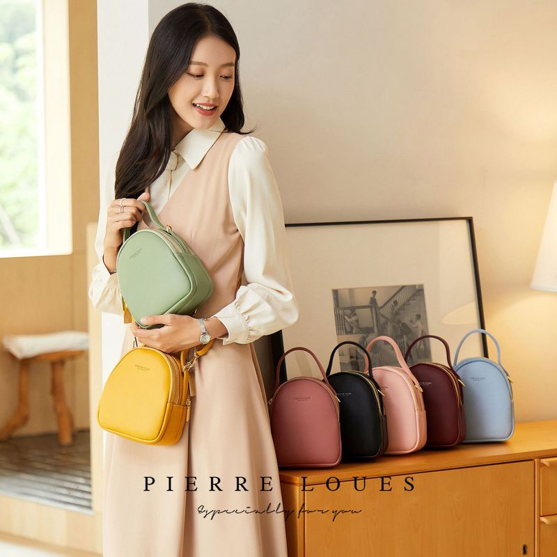 Nueva mochila para mujer, versión coreana, color sólido, bolso informal para mujer, mochila pequeña simple de gran capacidad para mujer_voghion.com