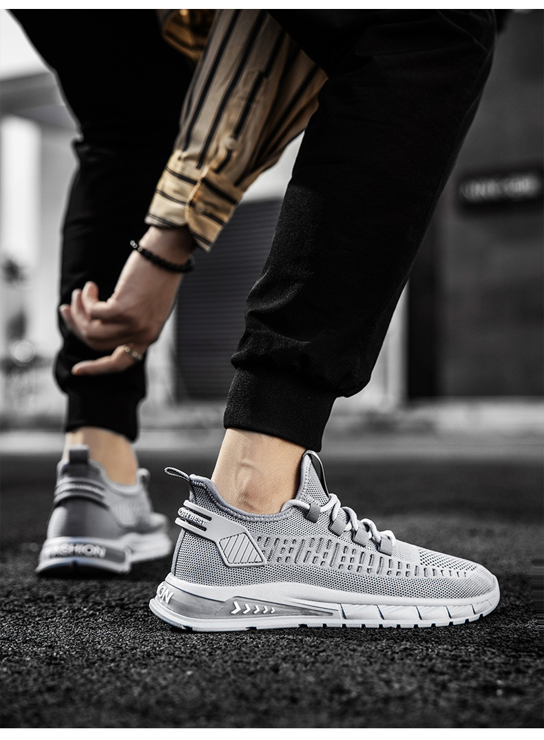 Herrenschuhe 2023 neue Sommer atmungsaktive lässige Sport-Mesh-Schuhe All-Match-Laufschuhe mit weichem Boden und gewebtem Mesh für Herren_voghion.com