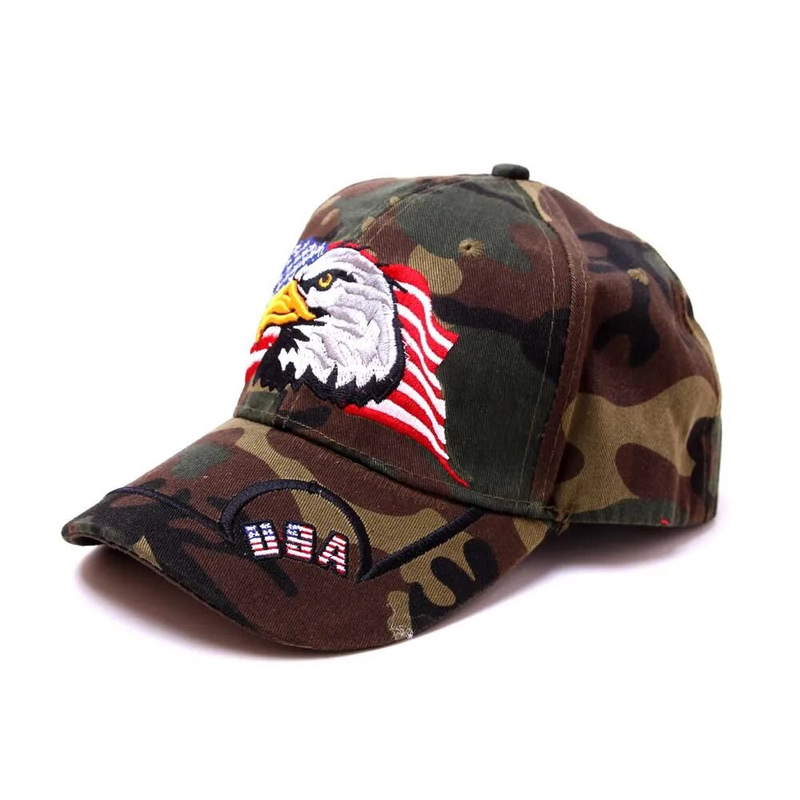 Sıcak balıkçılık ABD Bayrağı Kartal 3D Nakış beyzbol şapkası Snapback Kapaklar Rahat Gorras baba şapkası Erkekler Kadınlar Için_voghion.com