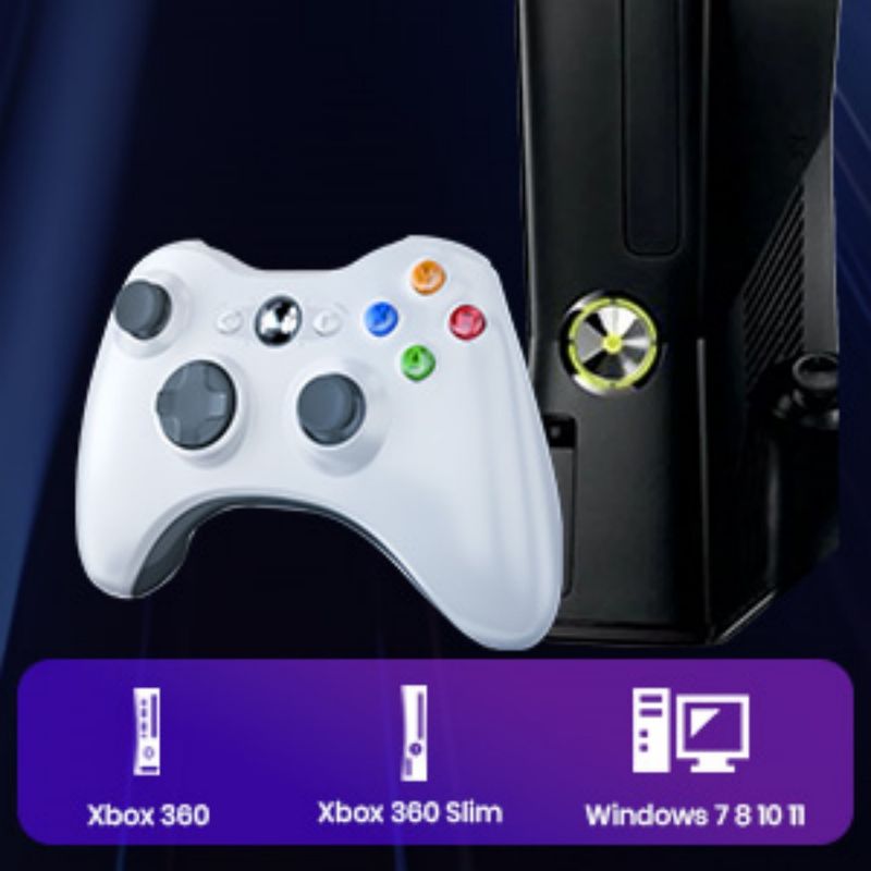 For Xbox 360/Slim/Elite/Winodow Video Game Gamepad Wireless/wired 2.4G Gaming Ctroller PC 6-axis Joystick Dual_voghion.com