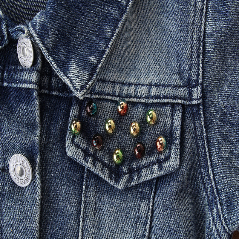 Giacca di jeans da ragazza Giacca autunnale con lettere d'amore con paillettes per bambini_voghion.com