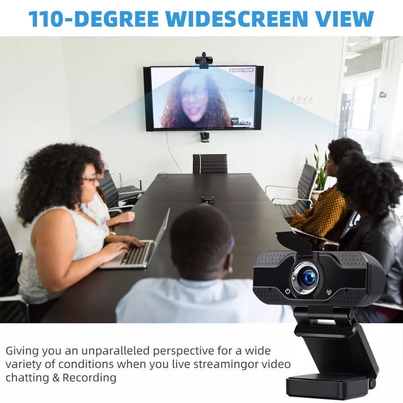 1080P HD Web Camera With Universal Clips Fits Laptops Desktops LCD Monitors Webcam Full HD Microphone_voghion.com