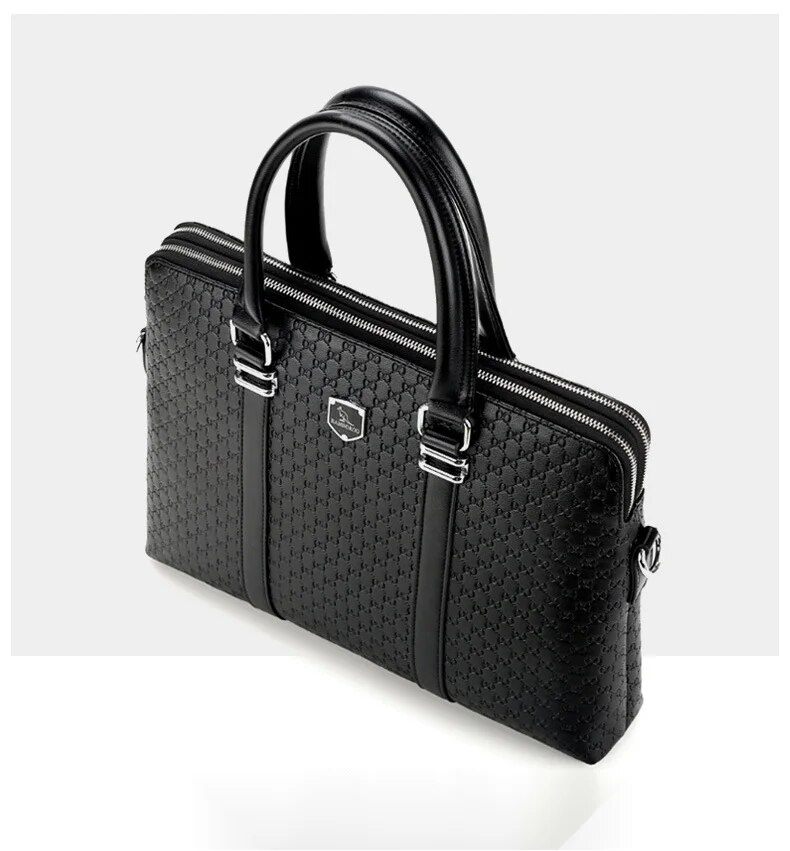 Borsa da lavoro, valigetta a doppio strato, portadocumenti A4 multifunzione per computer per il tempo libero, borsa ufficiale, borsa da uomo alla moda_voghion.com
