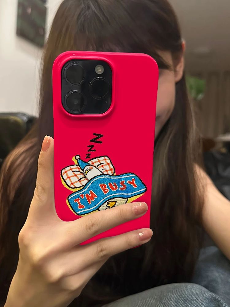 Busy Duck 15 Promax Phone iPhone 14 Minimalist 13/12 Hard Case 11/xs/7/8p Film_voghion.com