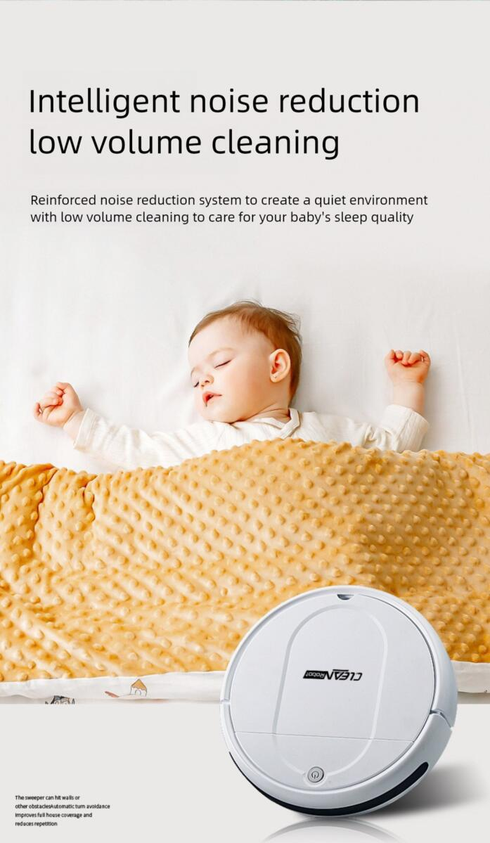 Robot For Home Use, Washing, Mopping, And Sweeping All-in-One, Ultra-Thin New Mini Rechargeable Smart Vacuum Cleaner_voghion.com