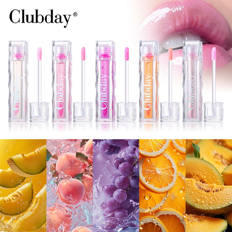 Clubday Square Tube Mirror Thermochromic Fruity Lip Oil – Transparenter Pearl Chameleon Lipgloss für anpassbaren Glanz_voghion.com
