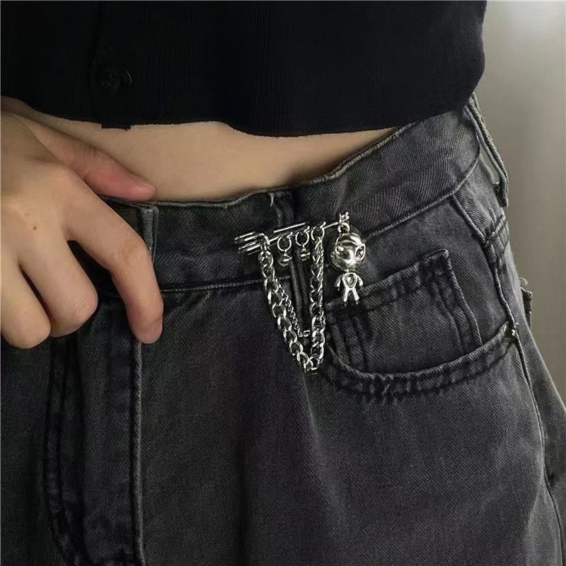Spilla a farfalla per donna, versatile riduttore per cintura, strumento di serraggio, fibbia per cintura semplice Ins Fashion per abiti_voghion.com
