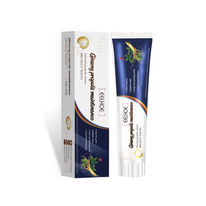 EELHOE Ginseng Propolis White Toothpaste, Cleaning Stains Bad Breath, Teeth And Gums Care White Toothpaste_voghion.com