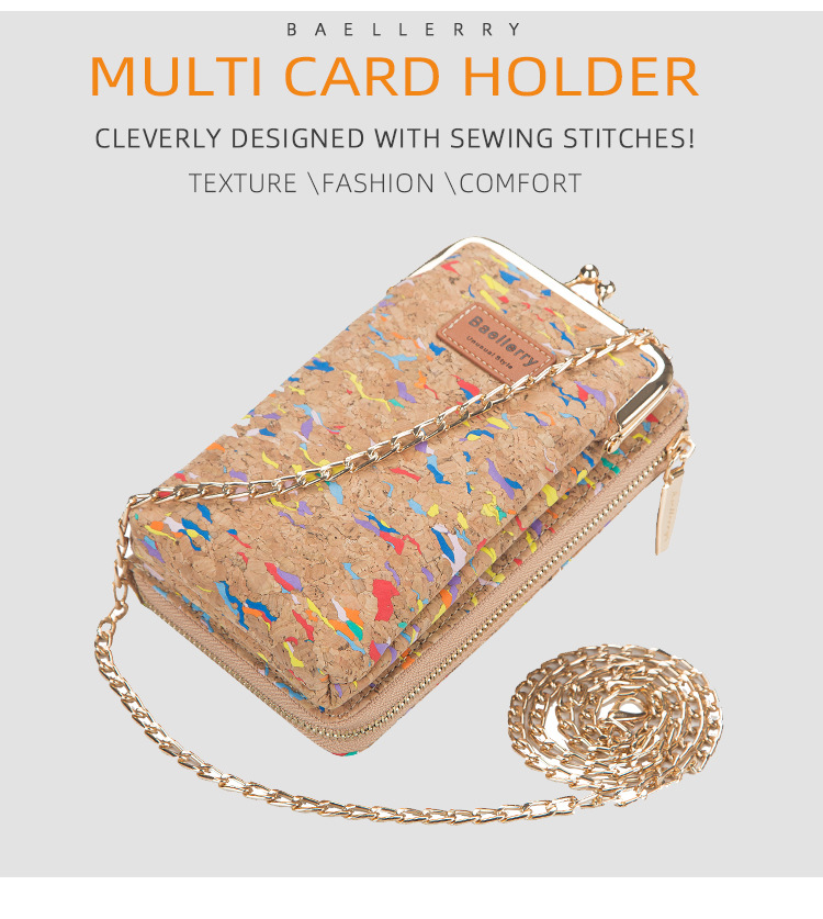 New Daily Versatile Phone Bag for Women Korean Edition Large Capacity Crossbody Bag Fashion Wood Grain Multi Card Women's Wallet_voghion.com