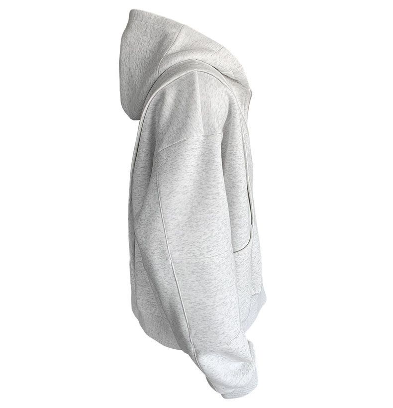 Sweat à capuche zippé rétro pour homme – Sweat-shirt oversize avec poche, doublure polaire légère, style streetwear décontracté pour l'automne et l'hiver_voghion.com