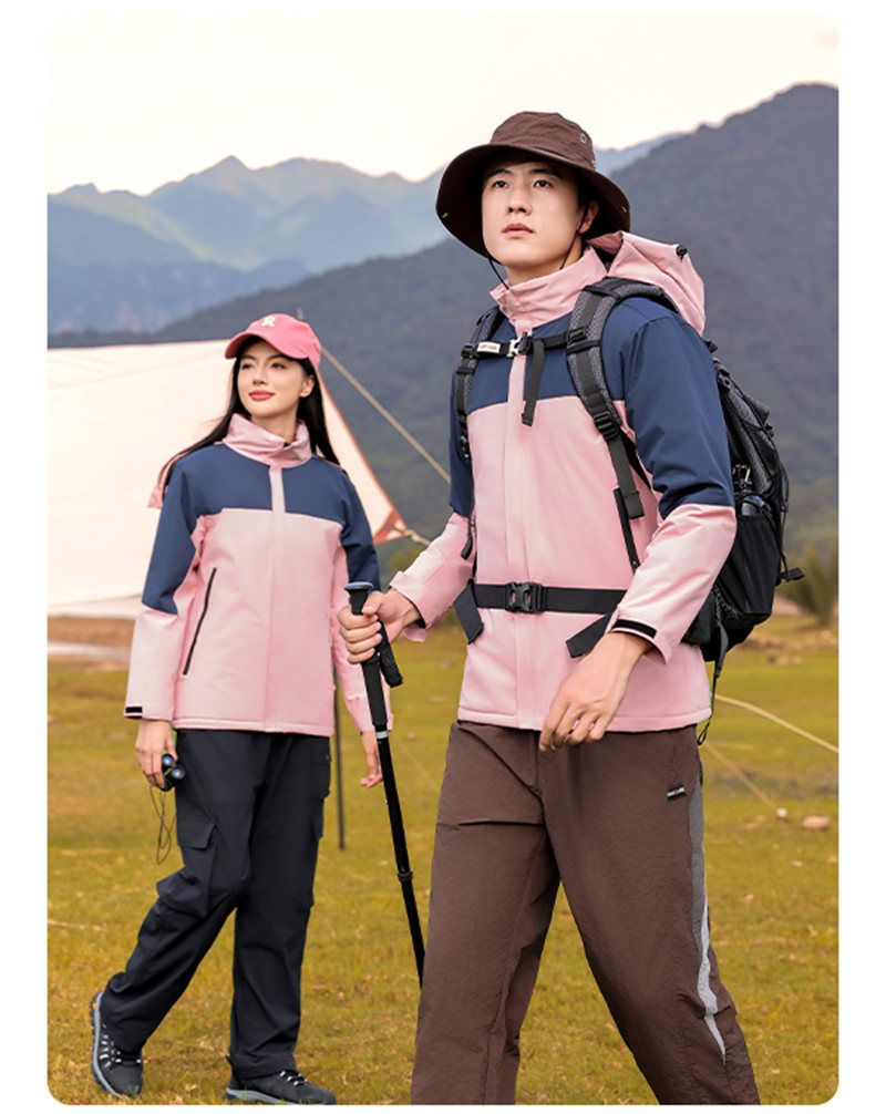 Giacca invernale in cotone con imbottitura in piuma integrata e guscio morbido per uomo e donna, giacca da trekking all'aperto_voghion.com