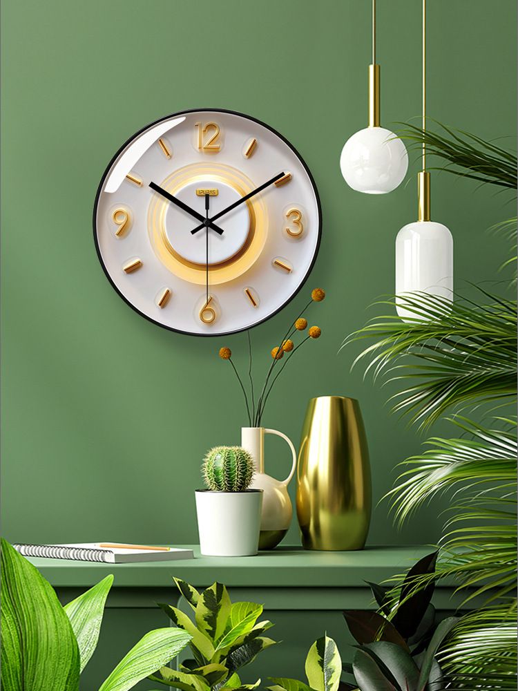 Yipula 7268 Silent Fashion Creative Bedroom Living Room Sweep Second Simple Light Luxury Wall Quartz Clock_voghion.com