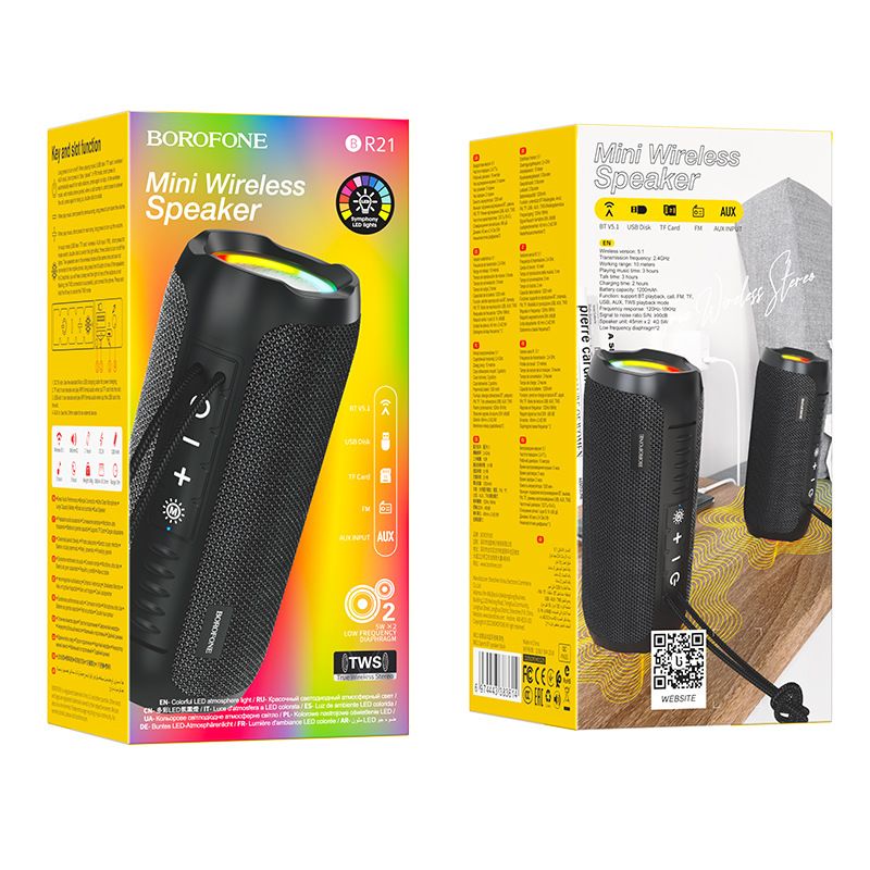 Głośnik Bluetooth BR21 do sportu, festiwal muzyczny, bezprzewodowy, wysokiej jakości, z możliwością wkładania kart, przenośny głośnik zewnętrzny_voghion.com