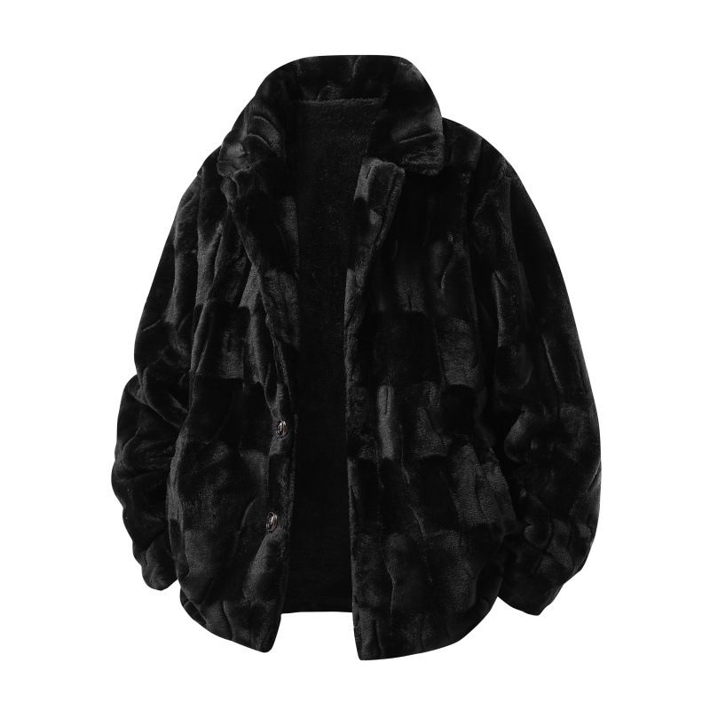 Herren-Premium-Ledermantel mit Nerz-Revers – Modejacke in europäischer Größe (Schwarz/Braun, S-2XL)_voghion.com