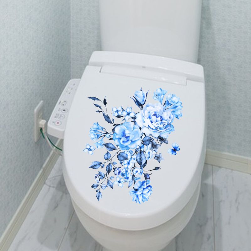 Ove Creative Flower CH Serie Badezimmer Dekoration Hintergrund Selbstklebende Toilettendeckel Wandaufkleber_voghion.com